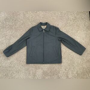 Burberry London Jacket Women’s Gray Nova Checked Lined Size Medium Full Zip